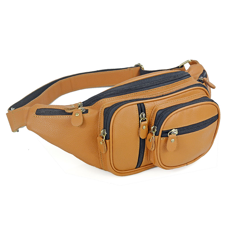 Motorcycle Gear Bag - Riñoneras de cuero genuino para hombre,