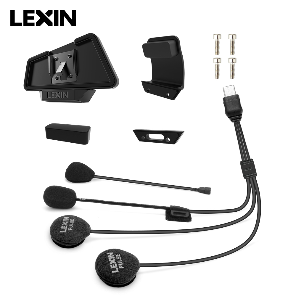 Intercom Headset Helmet - Intercomunicador Mesh LEXIN-MeshCom con Auriculares y