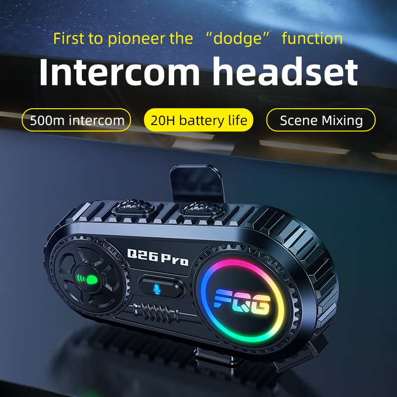Intercom Headset Helmet - Intercomunicador bidireccional con Bluetooth de 500m,