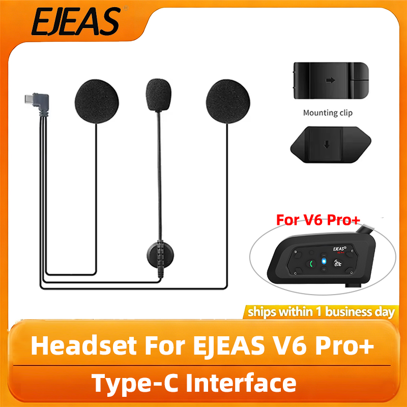 Intercom Headset Helmet - Auriculares originales para casco EJEAS V6