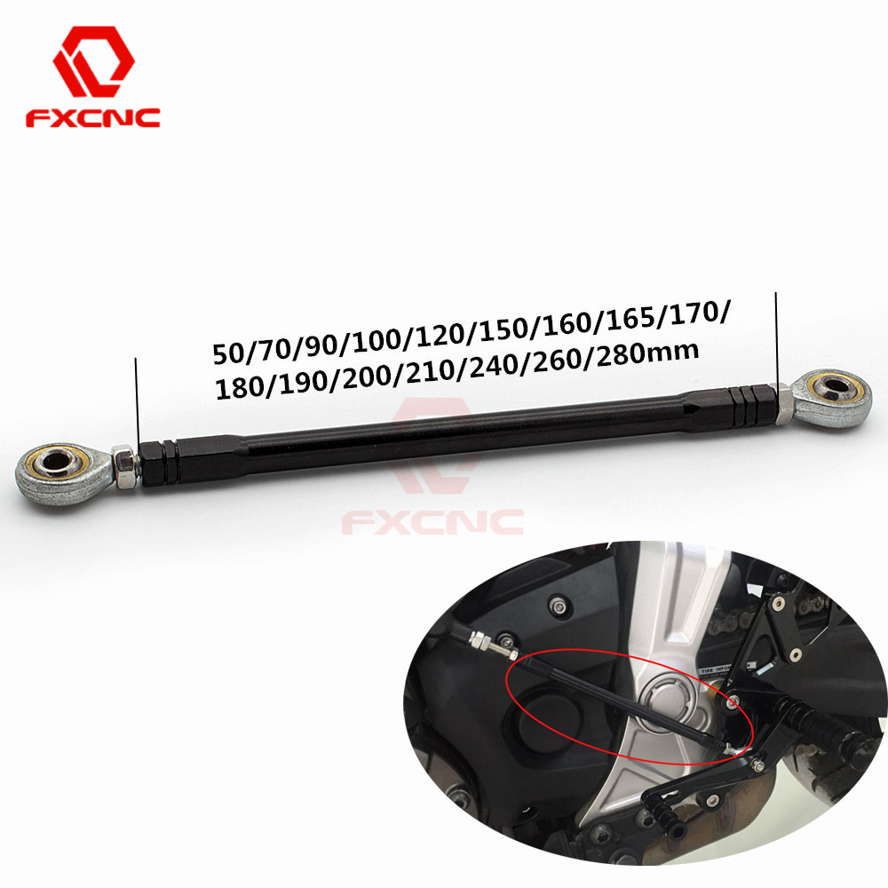 Motorcycle Gear Linkage Rod - Reposapiés Trasero para Motocicleta, Negro, 40