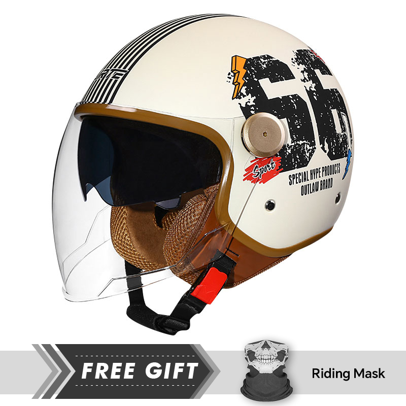 DOT ECE aprobado Retro 3/4 cas - Motorcycle Gear Store reseña y precio