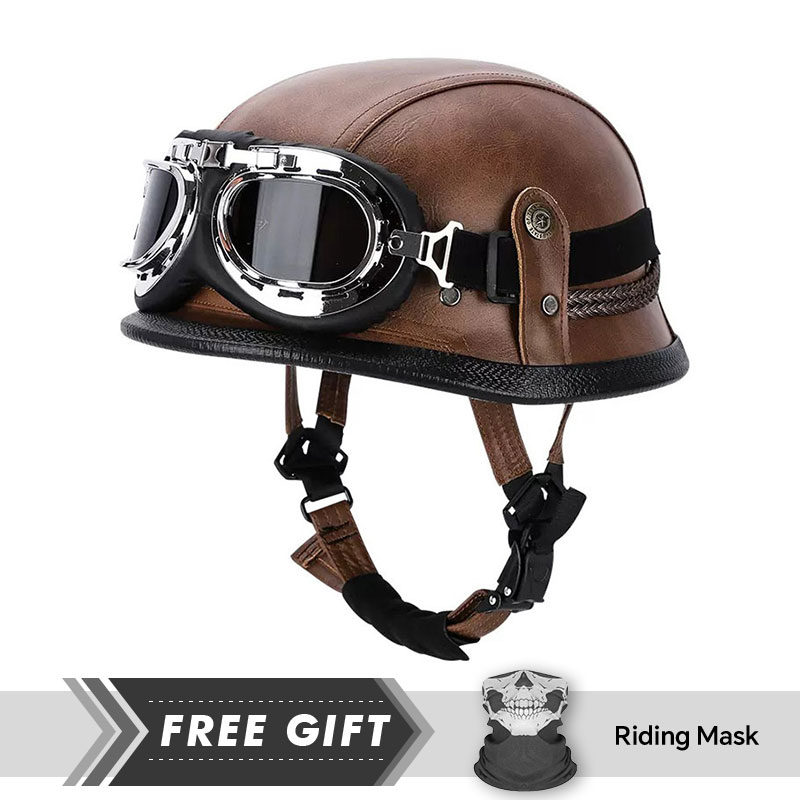 Casco clásico de media cara, p - Motorcycle Gear Store reseña y precio