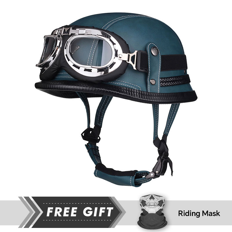 Casco clásico de media cara, p - Motorcycle Gear Store reseña y precio