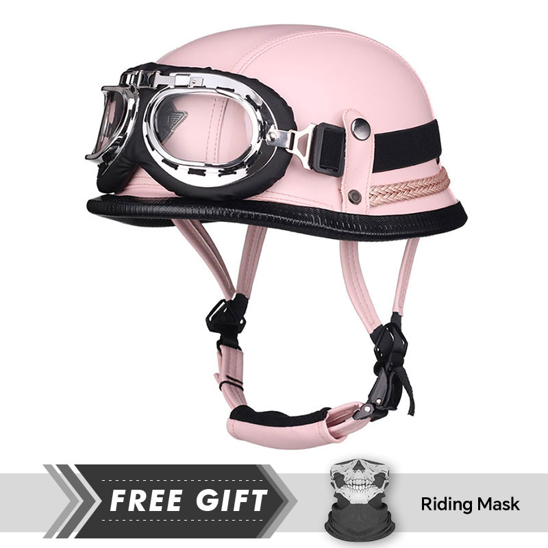 Casco clásico de media cara, p - Motorcycle Gear Store reseña y precio