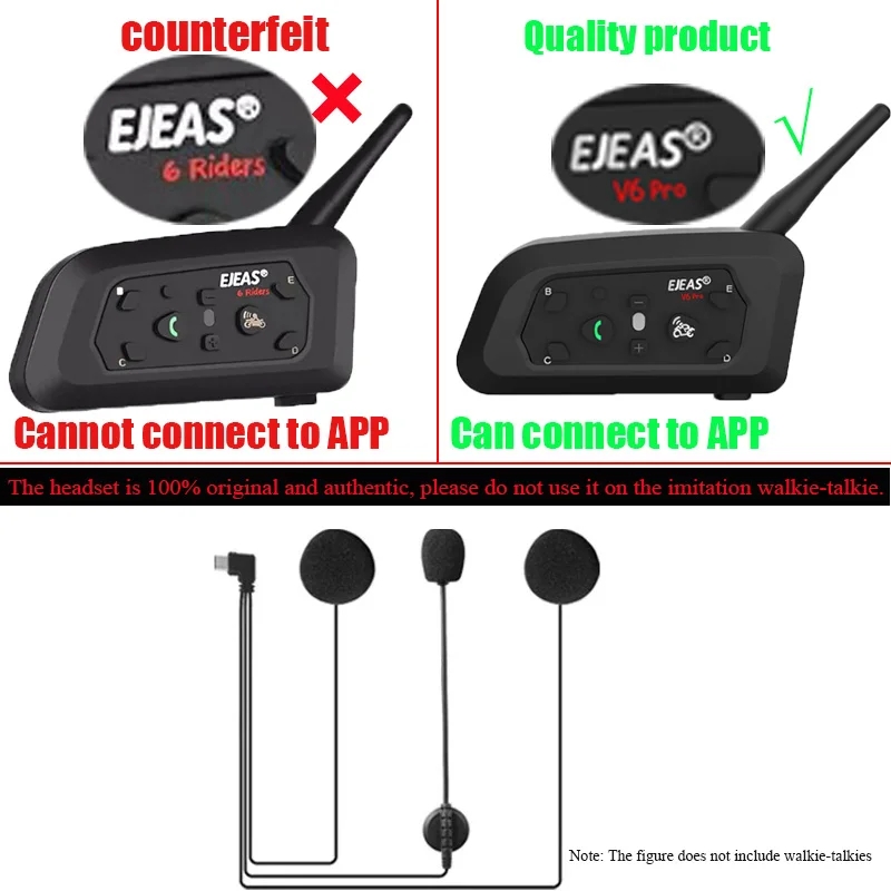 EJEAS V6 PRO + TYPE-C Jack mic - Intercom Headset Helmet reseña y precio