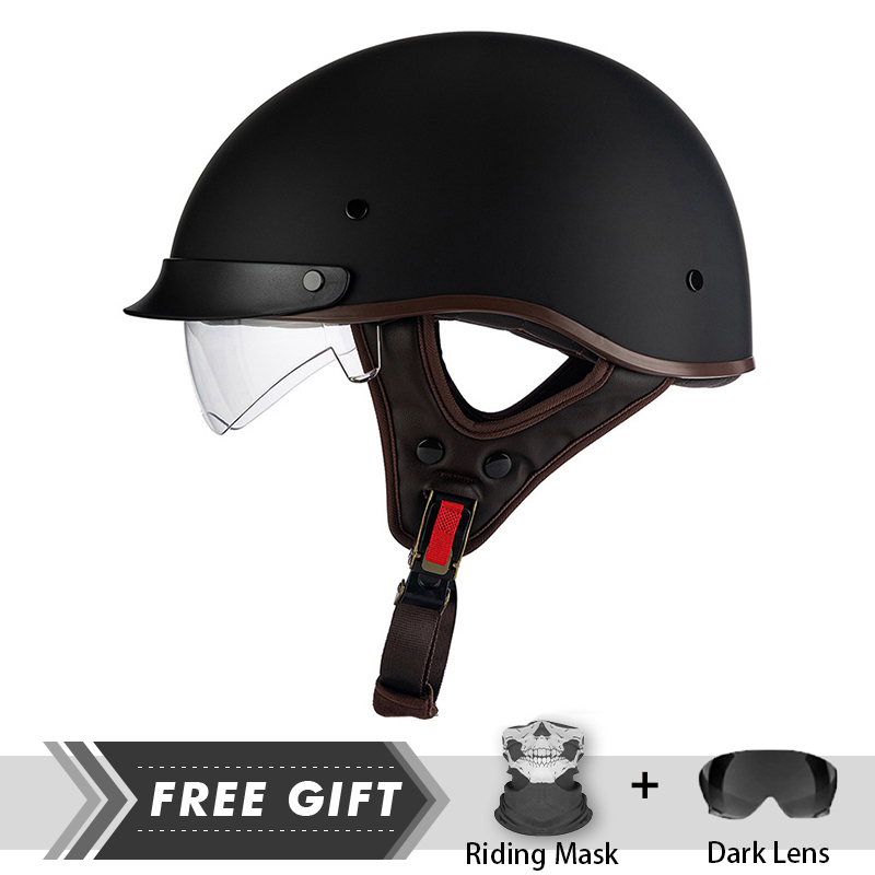 Casco De media cara para hombr - Motorcycle Gear Store reseña y precio