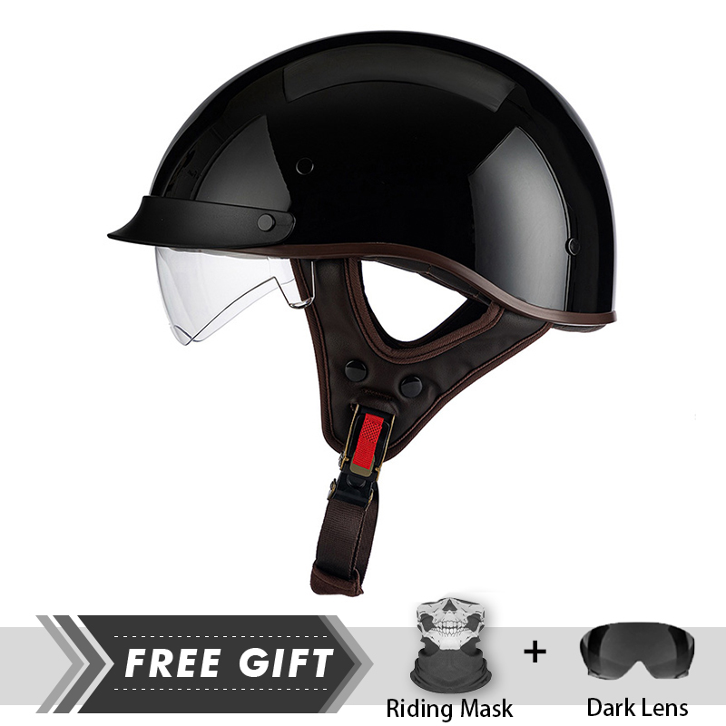 Casco De media cara para hombr - Motorcycle Gear Store reseña y precio