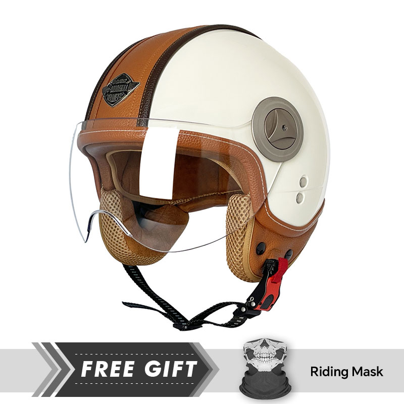 Casco de cara abierta 3/4, cas - Motorcycle Gear Store reseña y precio