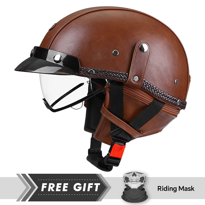Cascos de motocicleta de media - Motorcycle Gear Store reseña y precio