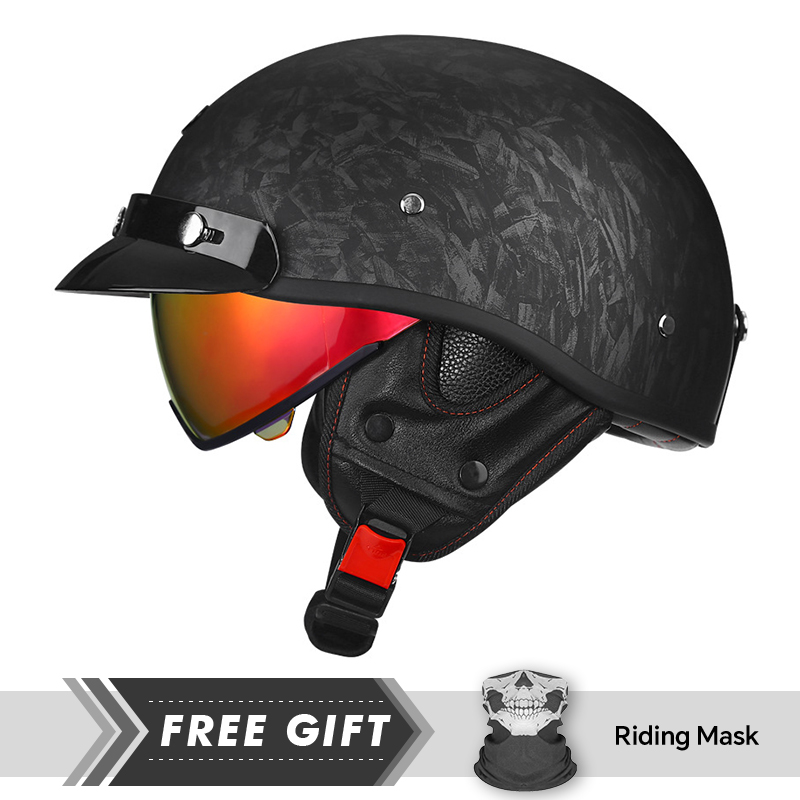 Medio casco de motocicleta DOT - Motorcycle Gear Store reseña y precio
