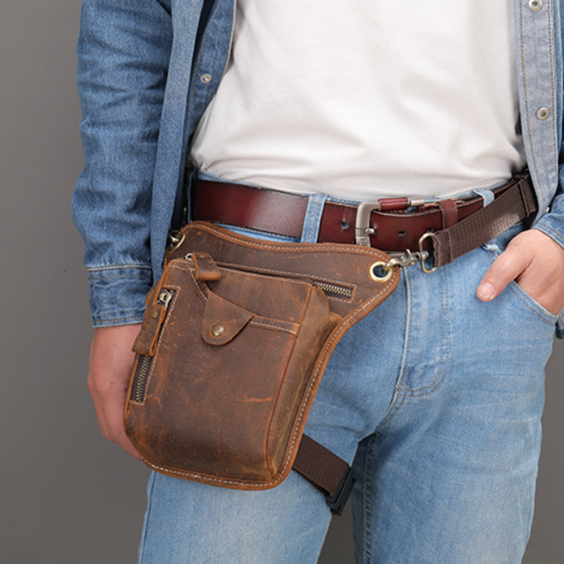 Riñonera de cuero Pu Vintage p - Motorcycle Gear Bag reseña y precio