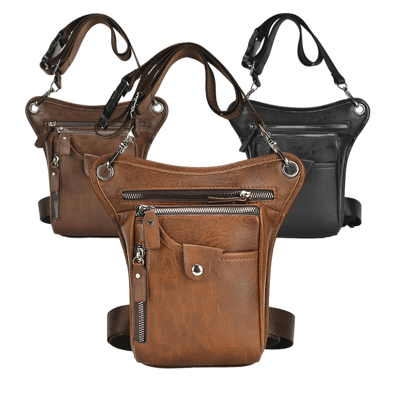 Riñonera de cuero Pu Vintage p - Motorcycle Gear Bag reseña y precio